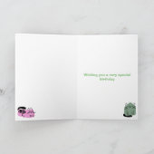 Carte Quatrième 4e anniversaire Doodday Cats Message per (Intérieur)