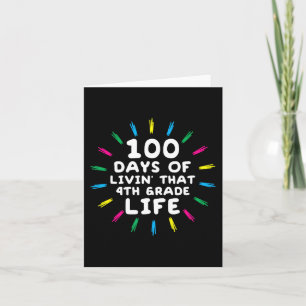 Carte Quatrième année 4e année 100 jours d'école