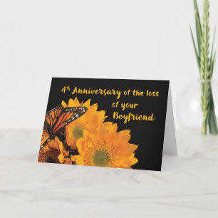 Carte Quatrième anniversaire personnalisé de perte de pe