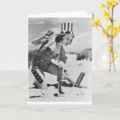 Carte quatrième juillet vintage (Fleur jaune)