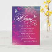 Carte Que Dieu bénisse Richement votre année dans tous l (Fleur jaune)