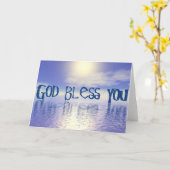 Carte Que Dieu Vous Bénisse. (Fleur jaune)