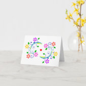 Carte Que Dieu vous bénisse, avec des fleurs, des perles (Fleur jaune)