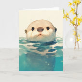 Carte Que fais-tu, loutre ? (Fleur jaune)