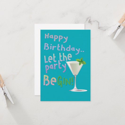 Carte Que la fête commence ! (Devant/Arrière en situation)