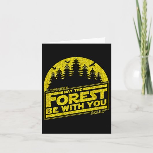 Carte Que La Forêt Soit Avec Vous Nature Jaune Été Ca (Devant)