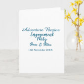 Carte que l'aventure commence nom de la fête de fiançail (Fleur jaune)