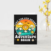 Carte Que l'aventure de 6e commence Rétro Premier Jour  (Fleur jaune)