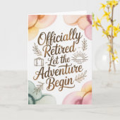 Carte Que l'aventure de la retraite commence (Fleur jaune)