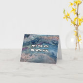 Carte Que Le 4 Soit Avec Vous (Fleur jaune)