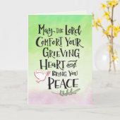 Carte Que le Seigneur console votre coeur en deuil (Fleur jaune)