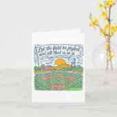 Carte Que Le Terrain Soit Joyeux Funny Baseball Jour ( (Fleur jaune)