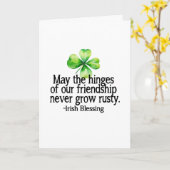 Carte Que les charnières de notre amitié ne rouillent ja (Fleur jaune)