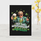 Carte Que les frasques commencent Trump St Patrick's Day (Fleur jaune)