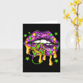Carte Que les frivolités commencent mardi gras lèvres ca (Fleur jaune)