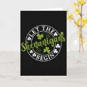 Carte Que les Shenanigans Commencent Clovers Shamrocks S (Fleur jaune)
