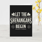 Carte Que les Shenanigans commencent St. Patrick's Day (Fleur jaune)