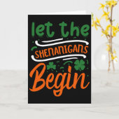 Carte Que les Shenanigans Commencent St Patrick's Day (Fleur jaune)