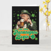 Carte Que les Shenanigans Commencent St Patrick's Day Sh (Fleur jaune)