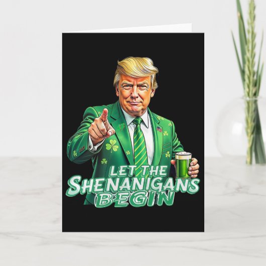 Carte Que les Shenanigans commencent St Patrick's Day Tr (Devant)