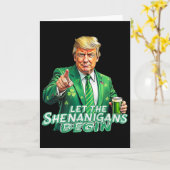 Carte Que les Shenanigans commencent St Patrick's Day Tr (Fleur jaune)