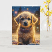 Carte Que l'Esprit de Noël soit avec toi Chien Chien Chi (Fleur jaune)