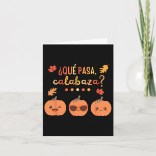 Carte Que Pasa Calabaza Citrouille Espagnol Enseignant T