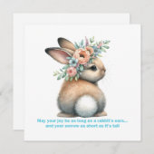 Carte Que ta joie soit aussi longue que les oreilles d'u (Devant / Derrière)