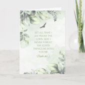 Carte Que tout ce que je suis loué le Seigneur Psaume 10 (Devant)