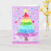 Carte Que votre Noël soit brillant et éclatant (Fleur jaune)