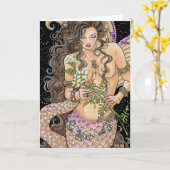 CARTE QUEEN ANNE (Fleur jaune)