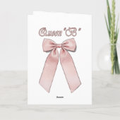 Carte Queen B -  Pink chic bows (Dos)