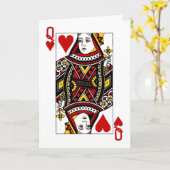 Carte queen_de_coeur (Fleur jaune)