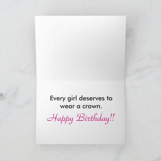 Carte Queen for a Day - Birthday (Intérieur)