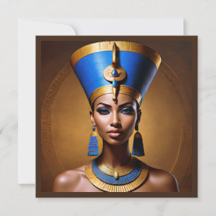 Carte "Queen Nefertiti" Belle reine africaine antique
