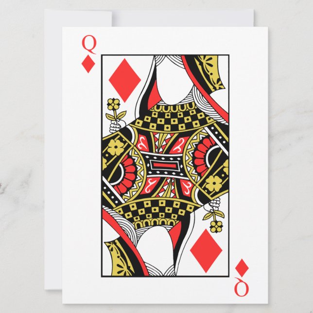 Carte Queen of Diamonds - Ajouter votre image (Devant)