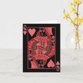 Carte Queen Of Hearts Valentines Day Cool V-day Couple M (Fleur jaune)