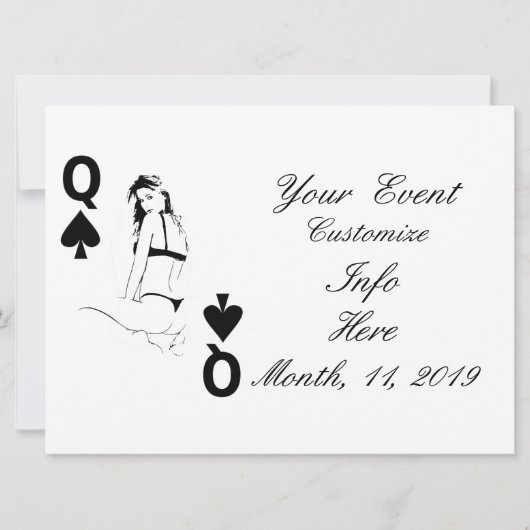 Carte Queen of Spades Bikini Girl Thunder_Cove (Devant)