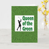 Carte Queen of the Green golf (Fleur jaune)