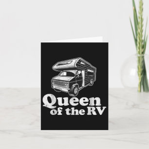 Carte Queen Of The Rv Funny Camping Retro Motorhome Femm