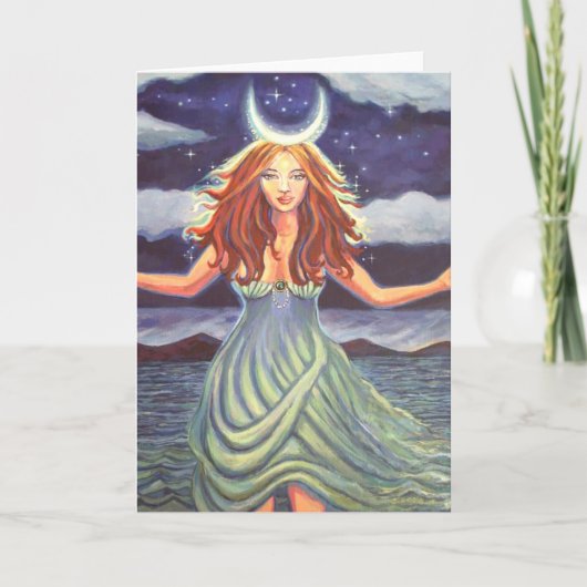 Carte Queen Of The Tides - Goddess Art Greeting Card (Devant)