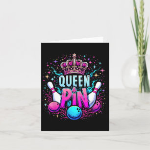 Carte Queen Pin Shirt Bowler Bowling League Pour Bowling