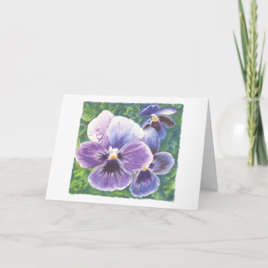 Carte Queen Violet watercolor art greeting card (Devant)