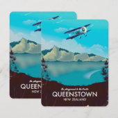 Carte Queenstown Nouvelle-Zélande (Devant / Derrière)