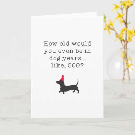 Carte Quel Âge Auriez-Vous Dans Les Années De Chien ? An (Fleur jaune)