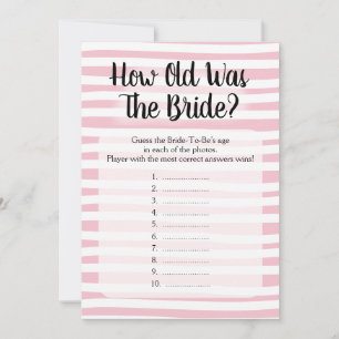 Carte Quel Âge Avait La Femme Douche Jeu Rose Blanc
