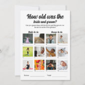 Carte Quel Âge Avait L'Épouse Et La Groom Photo Mariage  (Devant)