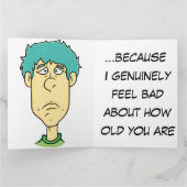 Carte Quel âge avez-vous, drôle d'anniversaire (Intérieur)