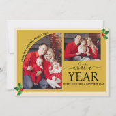 Carte Quel an Collage photo multiple Noël Holly (Devant)