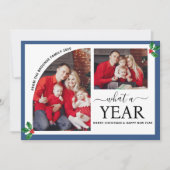 Carte Quel an Collage photo multiple Noël Holly (Devant)
